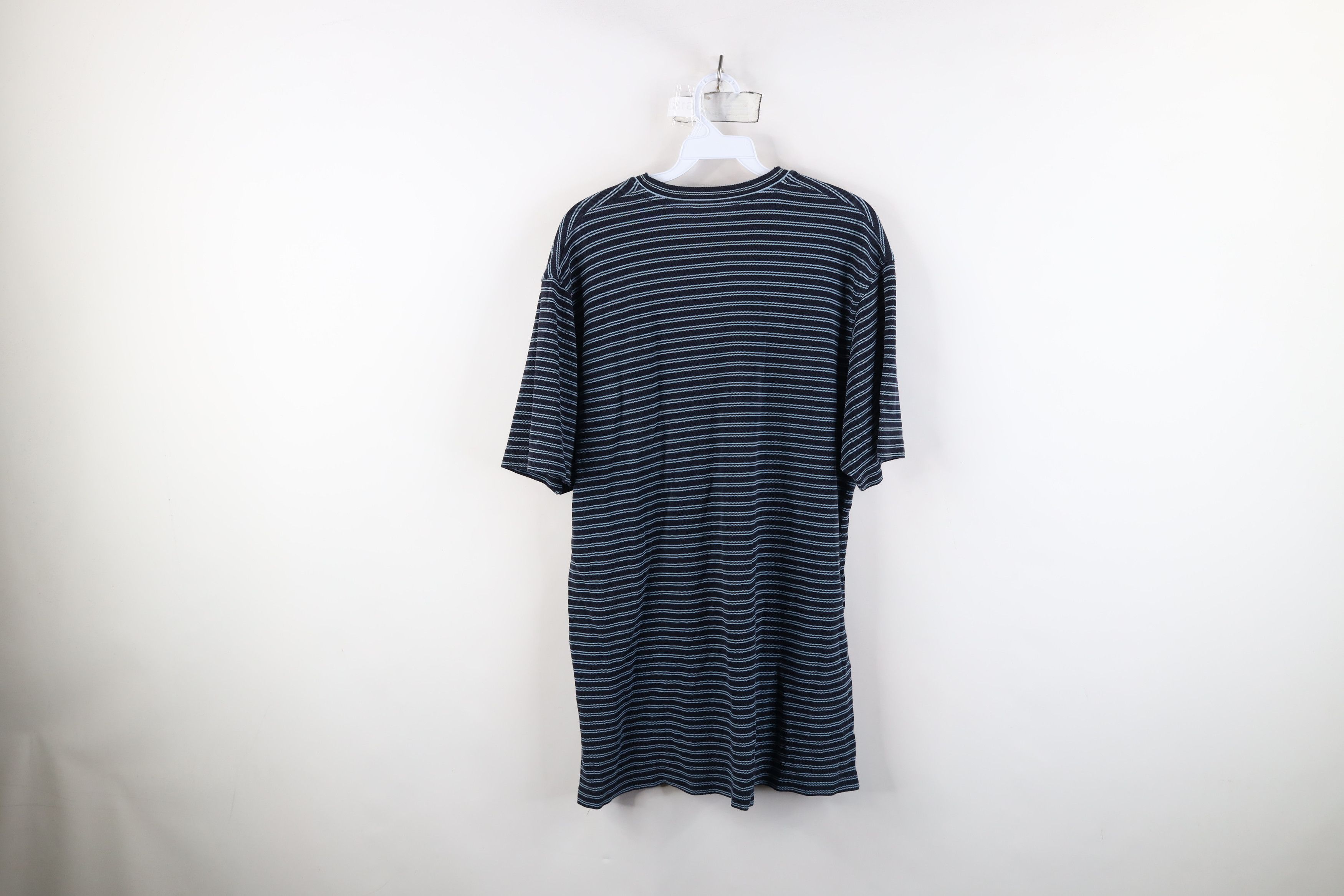 DKNY Vintage 90s Y2K DKNY Striped Thermal Knit V-Neck T-Shirt Size US L / EU 52-54 / 3 - 12 Thumbnail