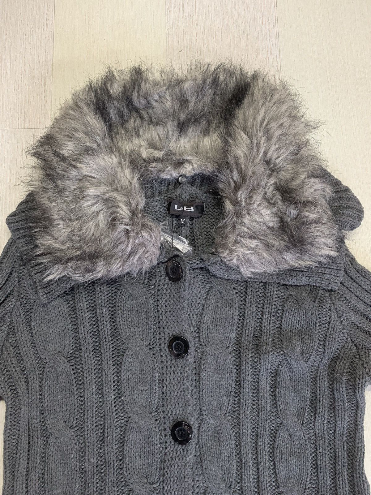 If Six Was Nine × Japanese Brand × L&B L&B Knitted Fur Cardigan Size M / US 6-8 / IT 42-44 - 5 Thumbnail