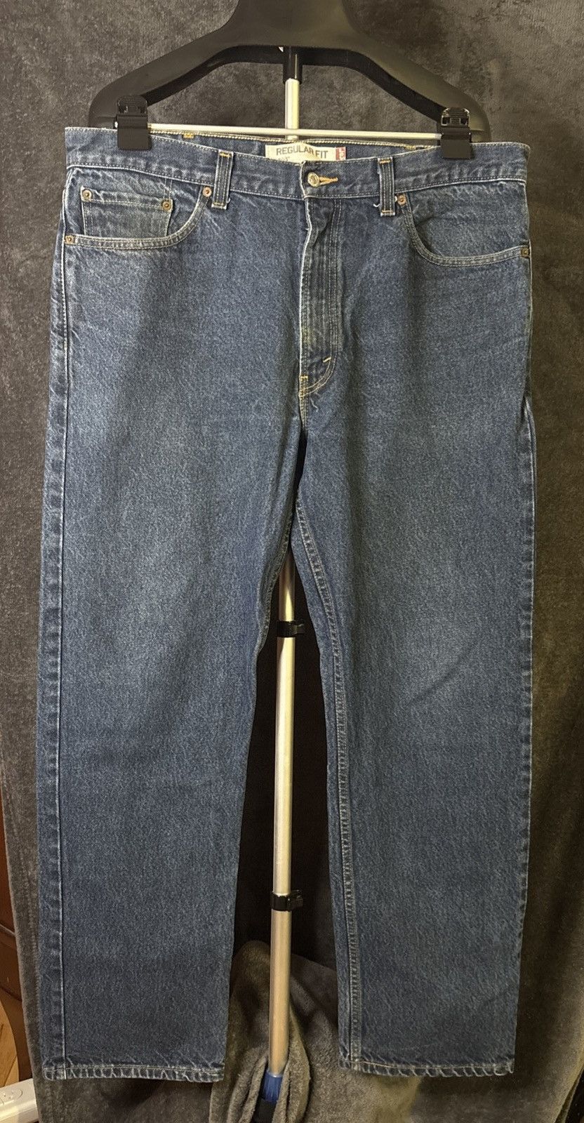 Levi's Levis 505 Mens Blue Denim Jeans Button Size 38 x 32 B7-4 Size US 38 / EU 54 - 1 Thumbnail