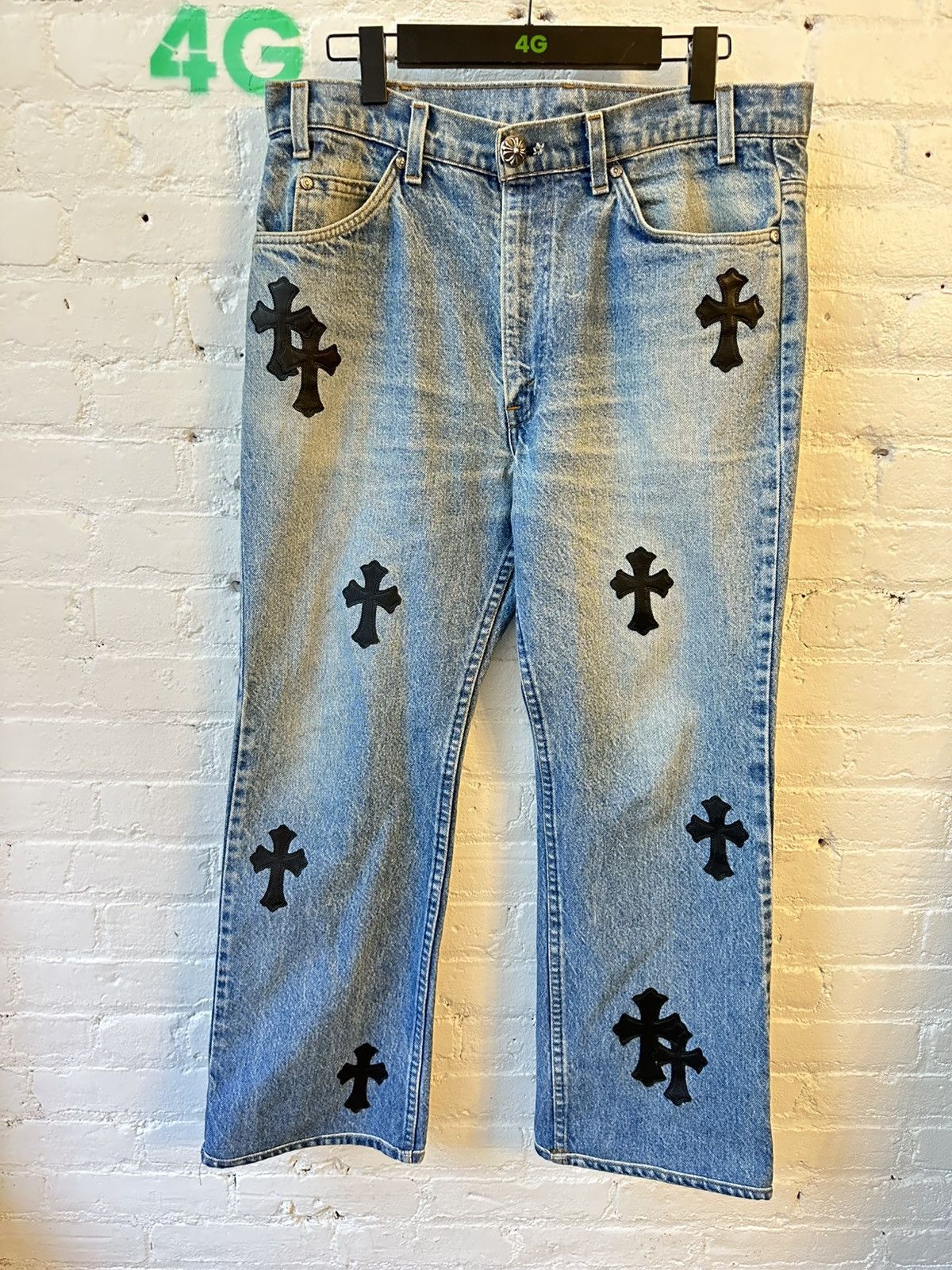 Chrome Hearts Chrome Hearts PERFECT sky wash levi jeans cross patch Size US 34 / EU 50 - 1 Thumbnail