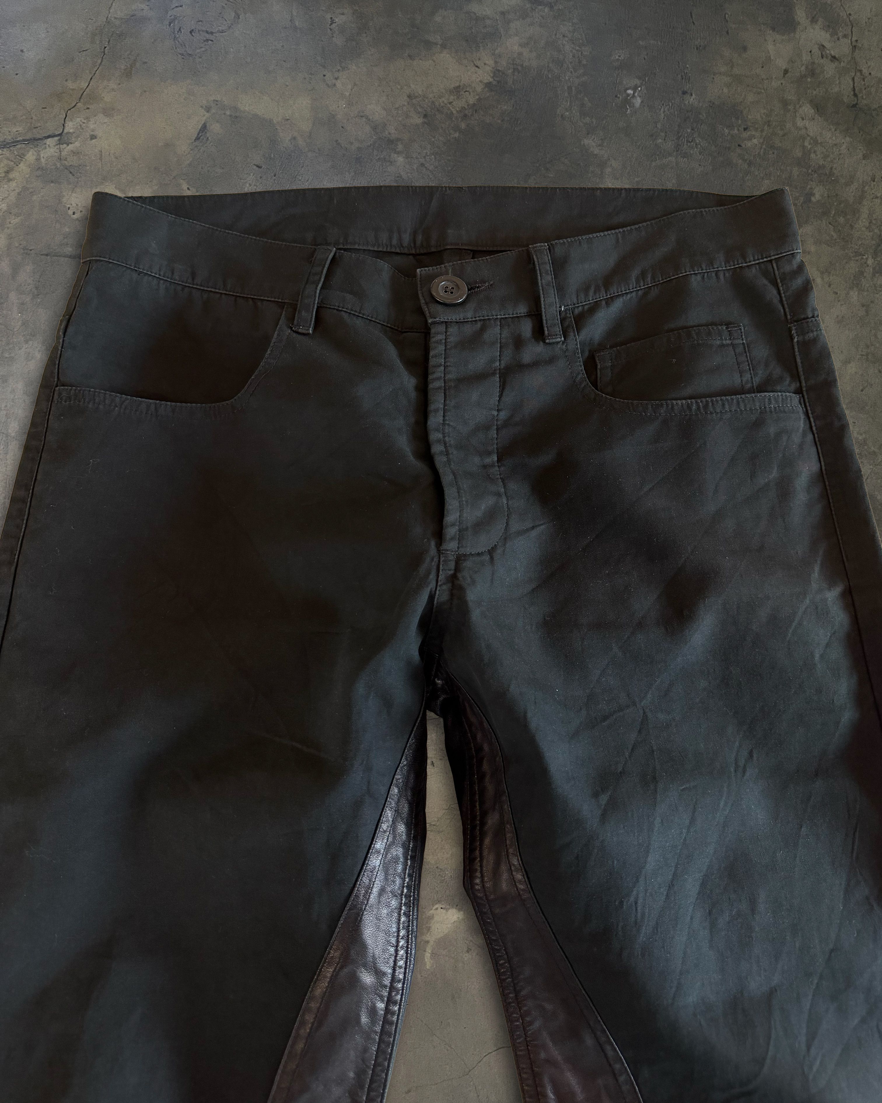 Rick Owens RICK OWENS FW2007 "EXPLODER" MOLESKIN LEATHER PATCH PANTS Size US 30 / EU 46 - 2 Thumbnail