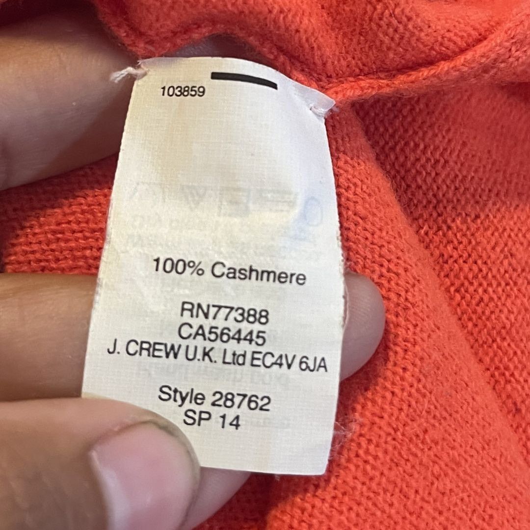 J.Crew Italian Cashmere Orange Short Sleeve Blouse Size Small Chic Size S / US 4 / IT 40 - 4 Thumbnail