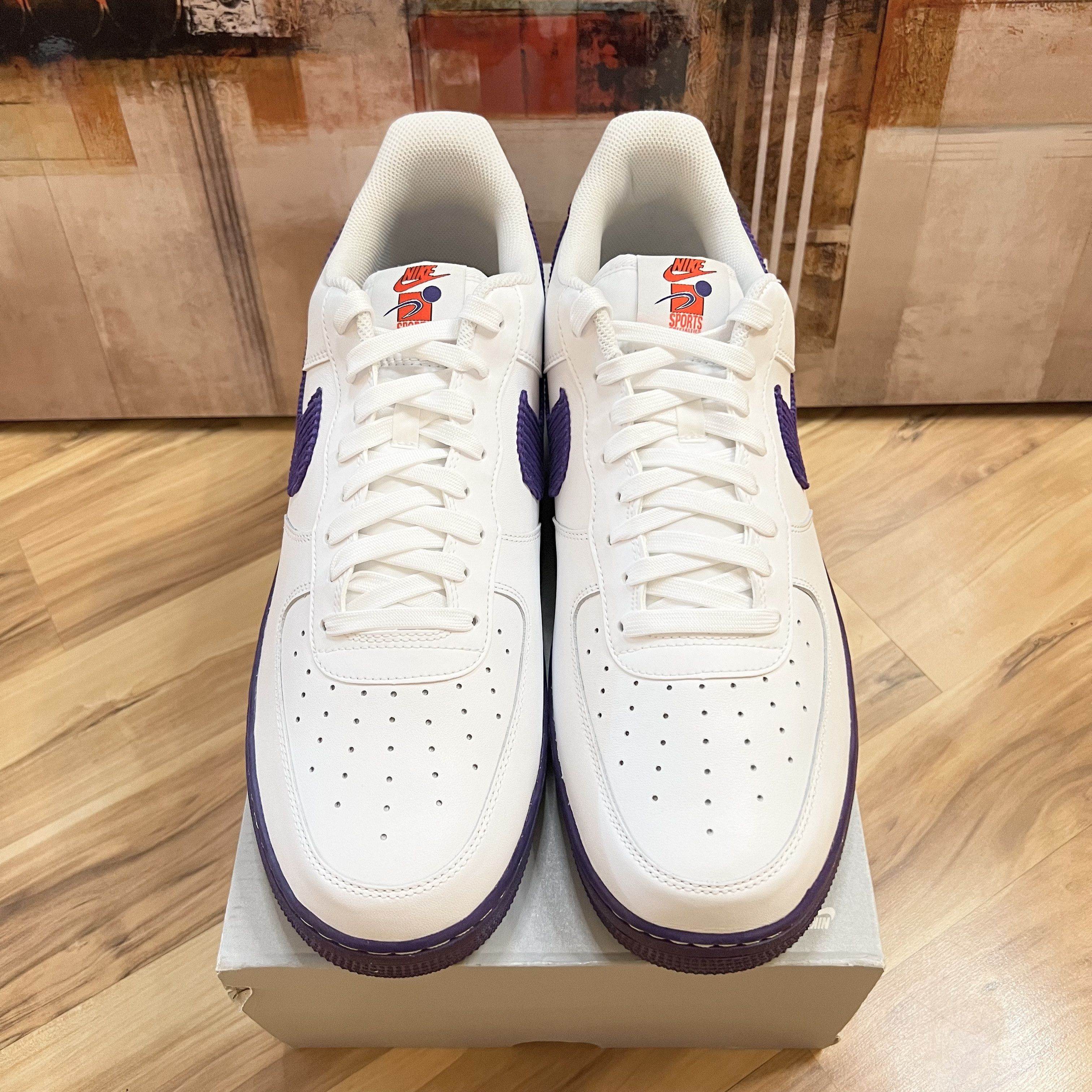 Nike Nike Air Force 1 Low Sports Specialties White / Court Purple Size US 15 / EU 48 - 3 Thumbnail