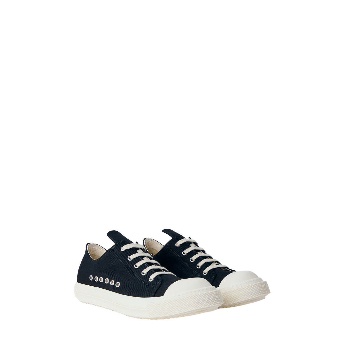 RICK OWENS DRKSHDW Extreme Low Black Canvas Sneakers New & A - www 