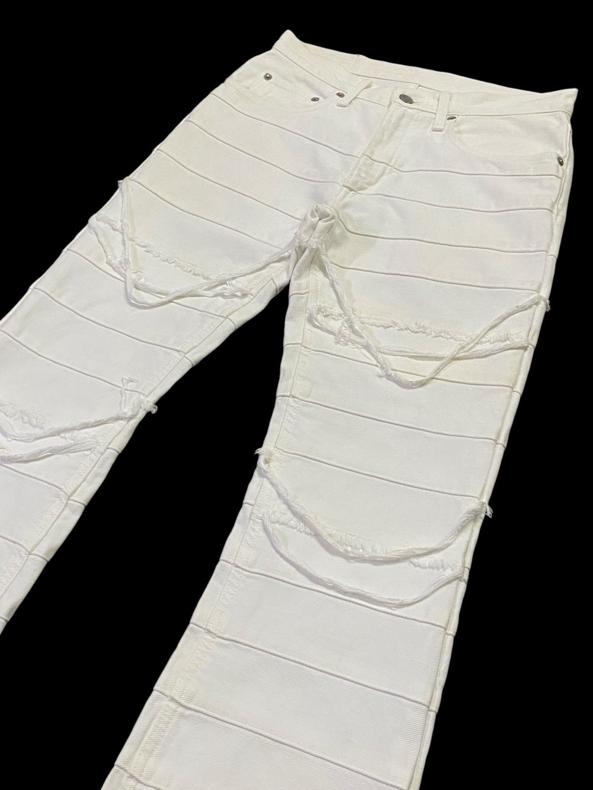 Hysteric Glamour Rare Colour🔥Vintage Hysteric Glamour Flare Hagi Denim Pants Size US 28 / EU 44 - 5 Thumbnail
