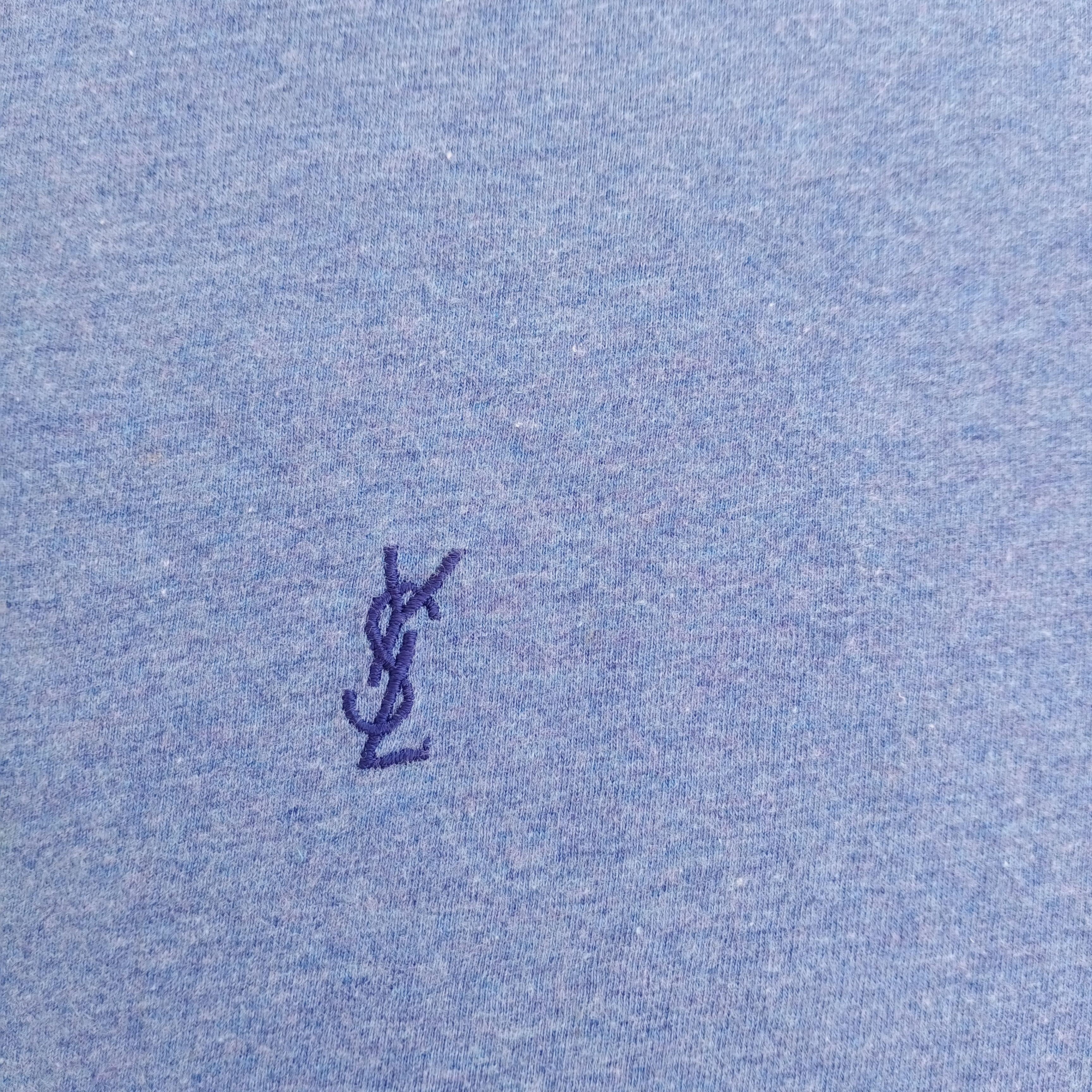 Yves Saint Laurent YSL Yves Saint Laurent Small Logo Plain T shirt Blue Size US L / EU 52-54 / 3 - 2 Thumbnail