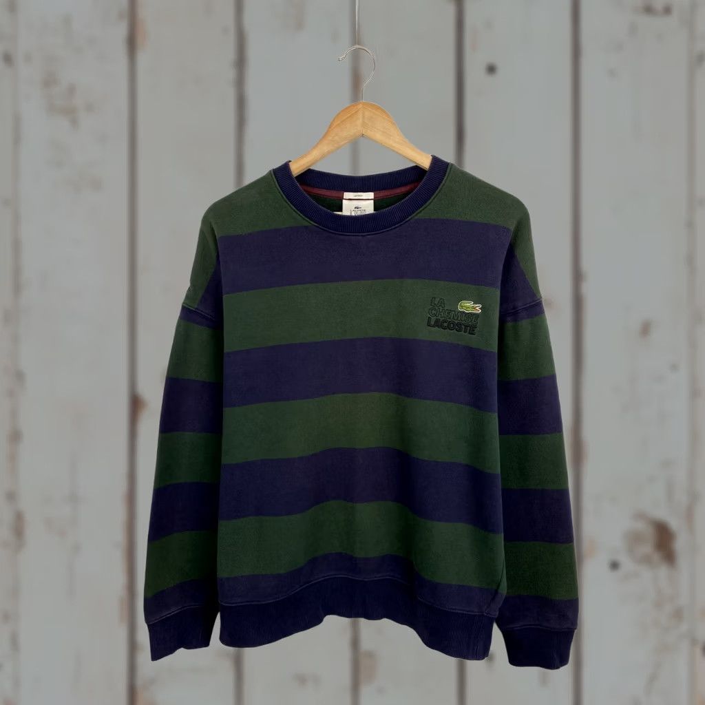 Lacoste Lacoste Live Sweatshirt College Style Rare Retro Hype Y2K Multicolor Green/Dark Blue M/L Unisex Mens Sweatshirt Size US L / EU 52-54 / 3 - 1 Thumbnail