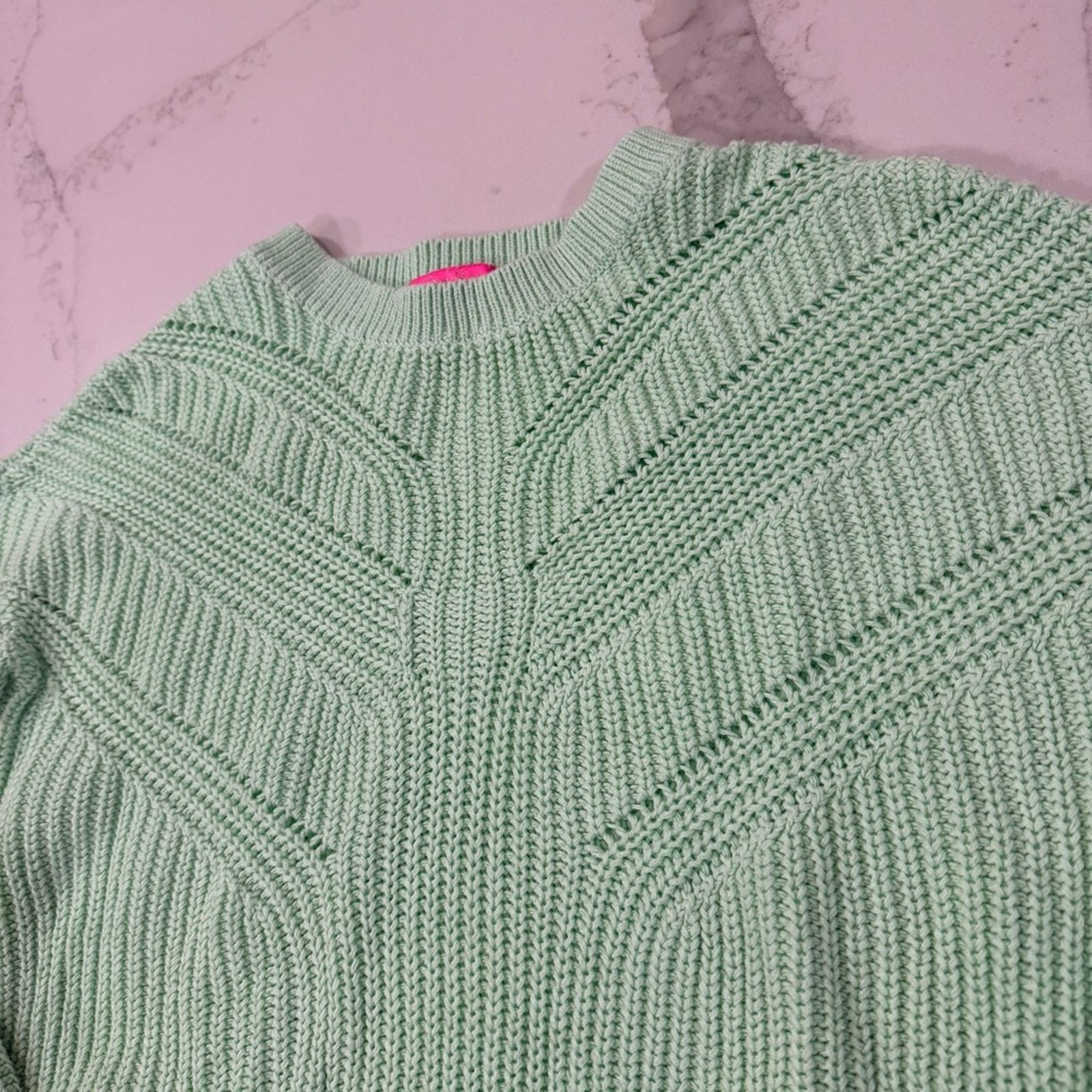 Lilly Pulitzer Lilly Pulitzer Bristow Knit Sweater Womens XS PistachioGreen Size XS / US 0-2 / IT 36-38 - 6 Thumbnail