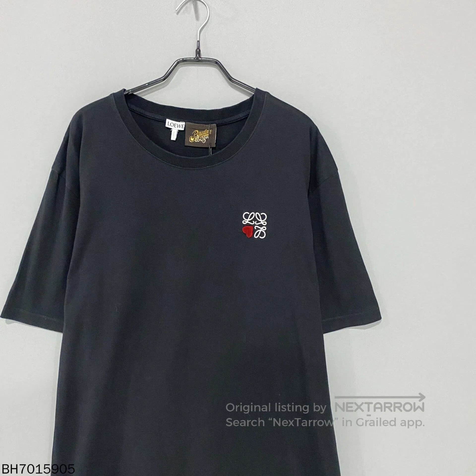 Loewe black short sleeve logo t-shirt by loewe. Size US XL / EU 56 / 4 - 3 Thumbnail