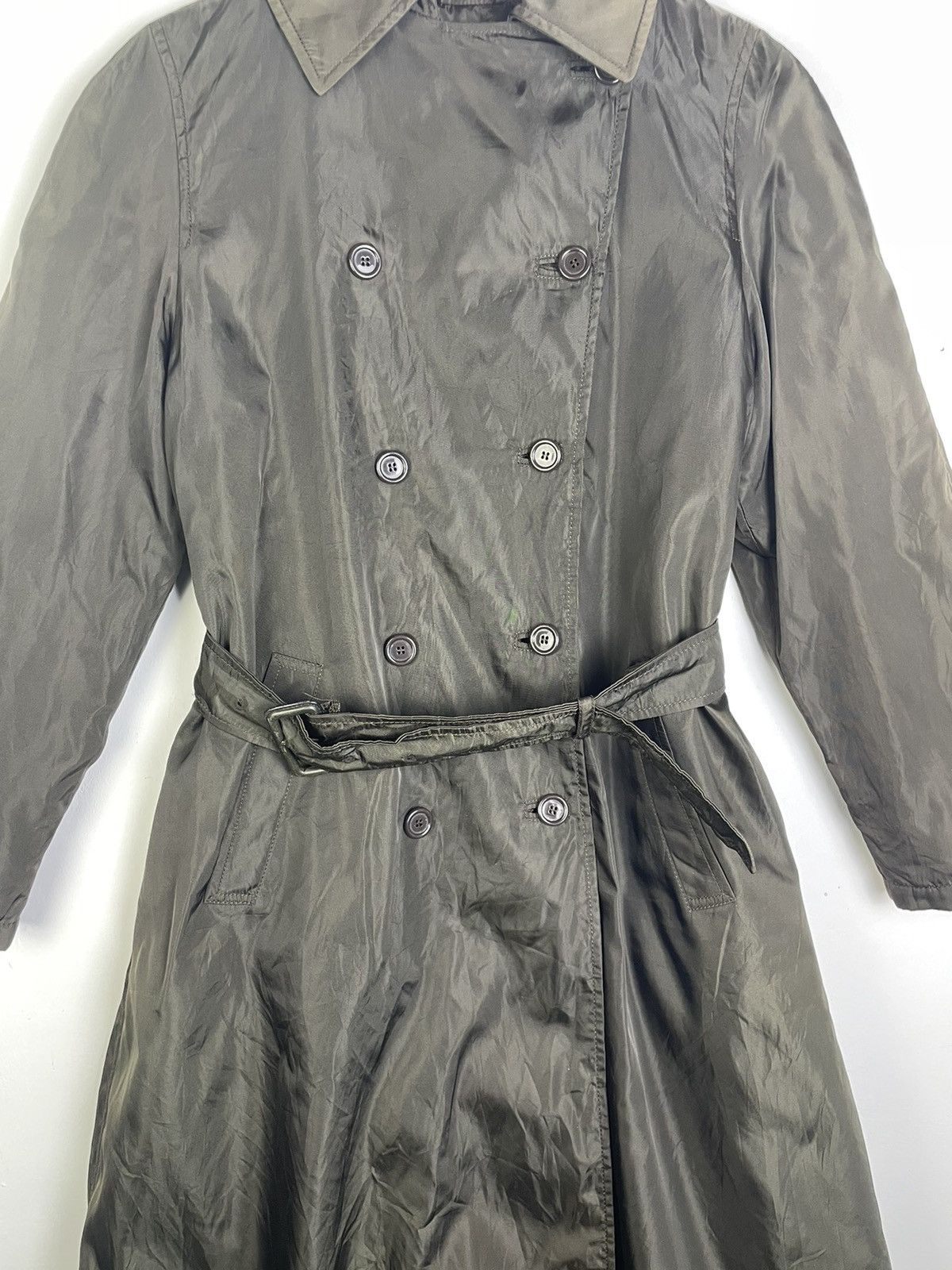 Prada 🔥Rare Prada Double Breasted Belted Nylon Trech Coat Size L / US 10 / IT 46 - 6 Thumbnail