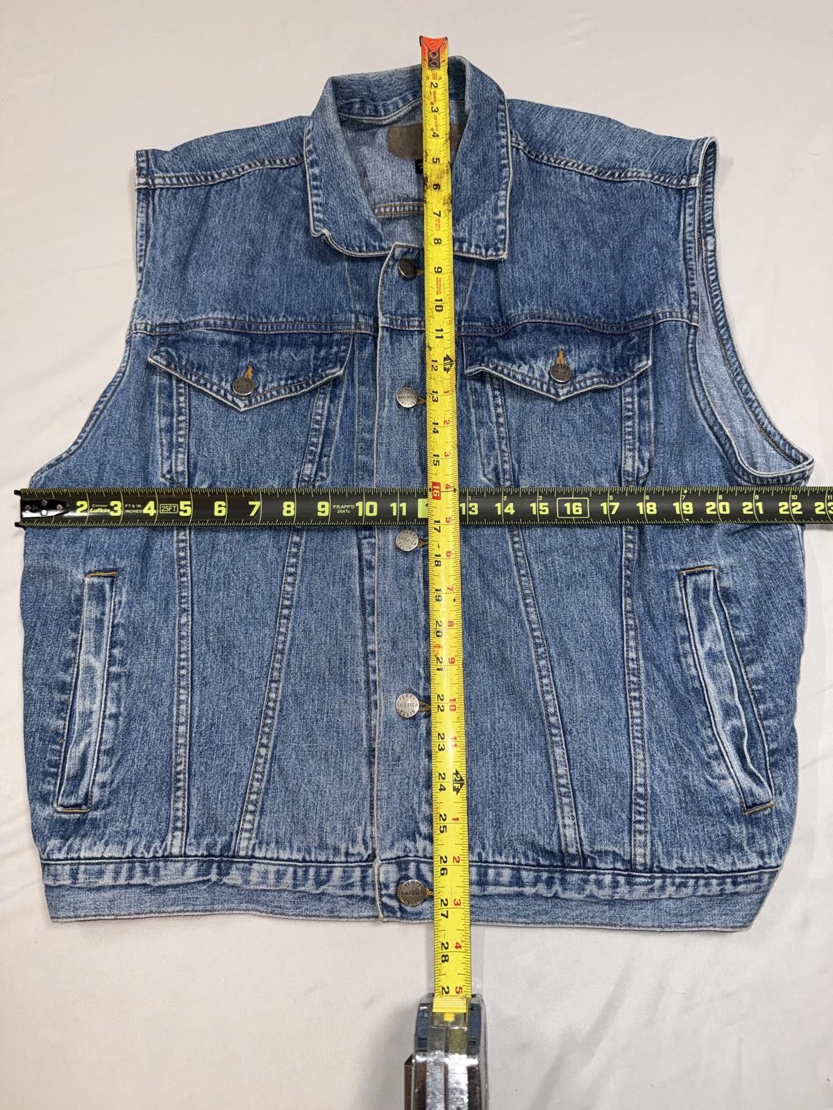 Unknown London VTG America Perry Ellis Blue Denim Vest Jacket Sleeveless Size US L / EU 52-54 / 3 - 3 Thumbnail