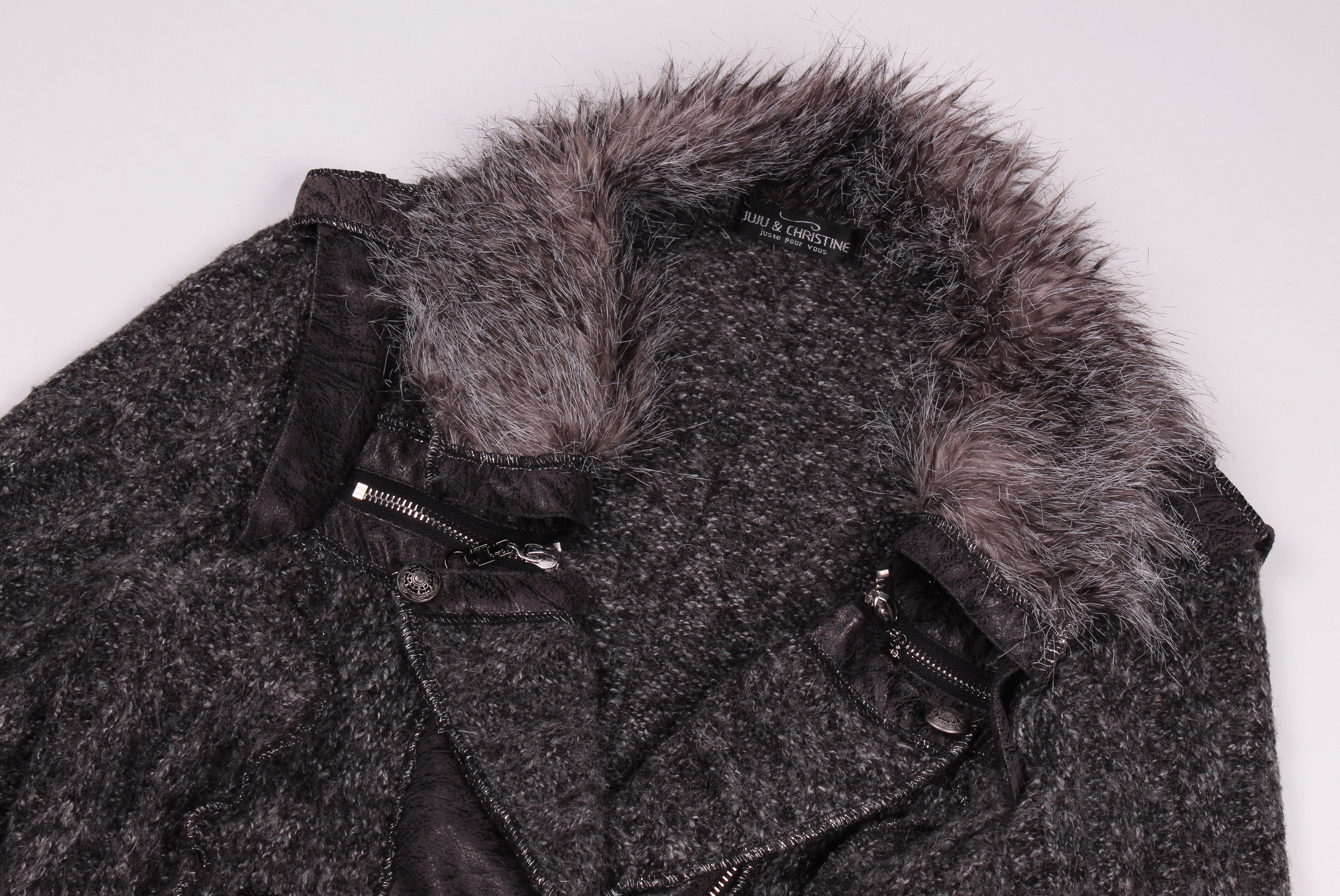 Vintage Vintage Juju & Christine French Grunge Faux Fur Cardigan Size M / US 6-8 / IT 42-44 - 2 Thumbnail