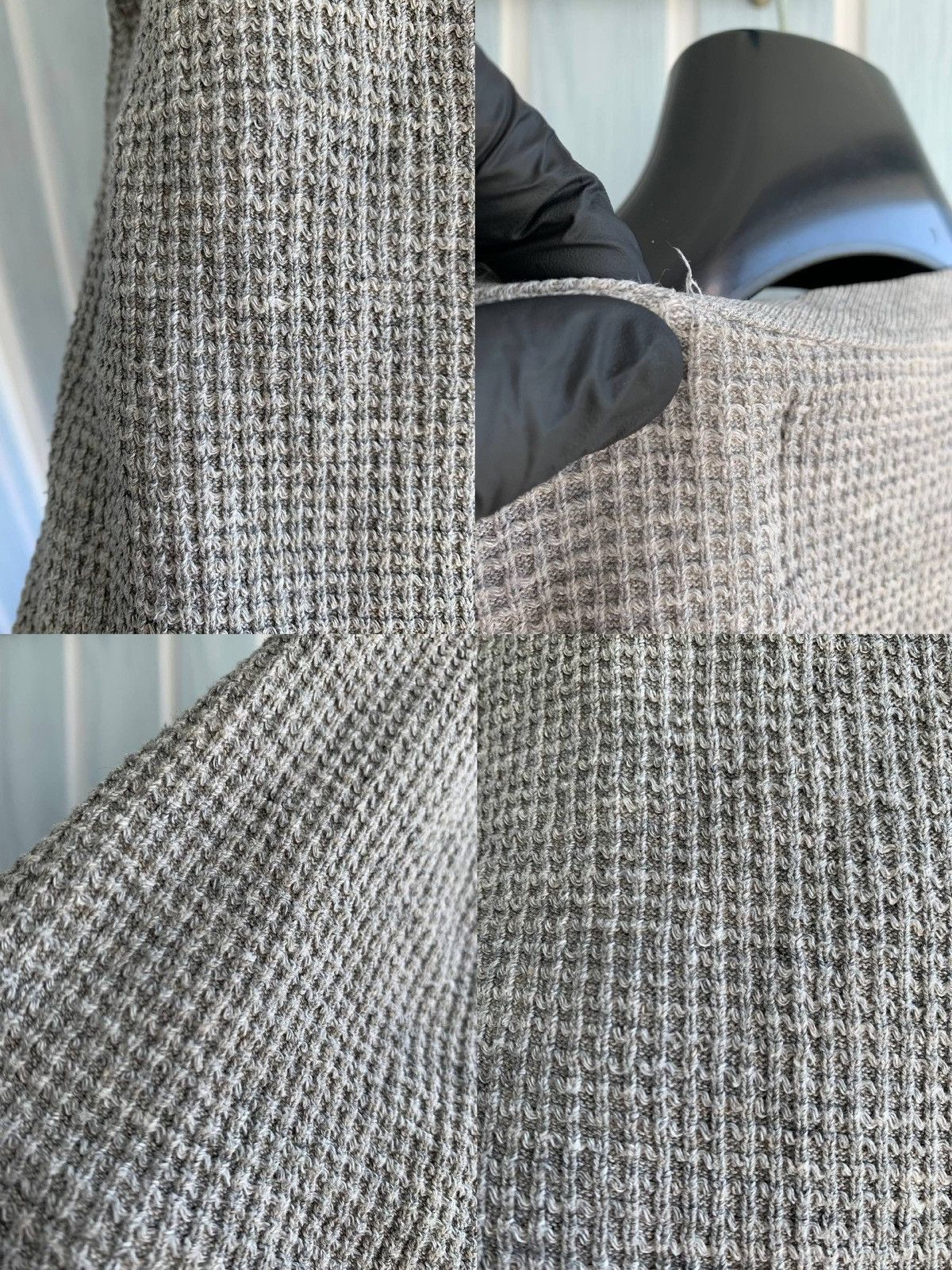 Our Legacy Our Legacy AW 2014 Spun Sumo Women Gray Waffle Knit T-Shirt Size M / US 6-8 / IT 42-44 - 20 Thumbnail