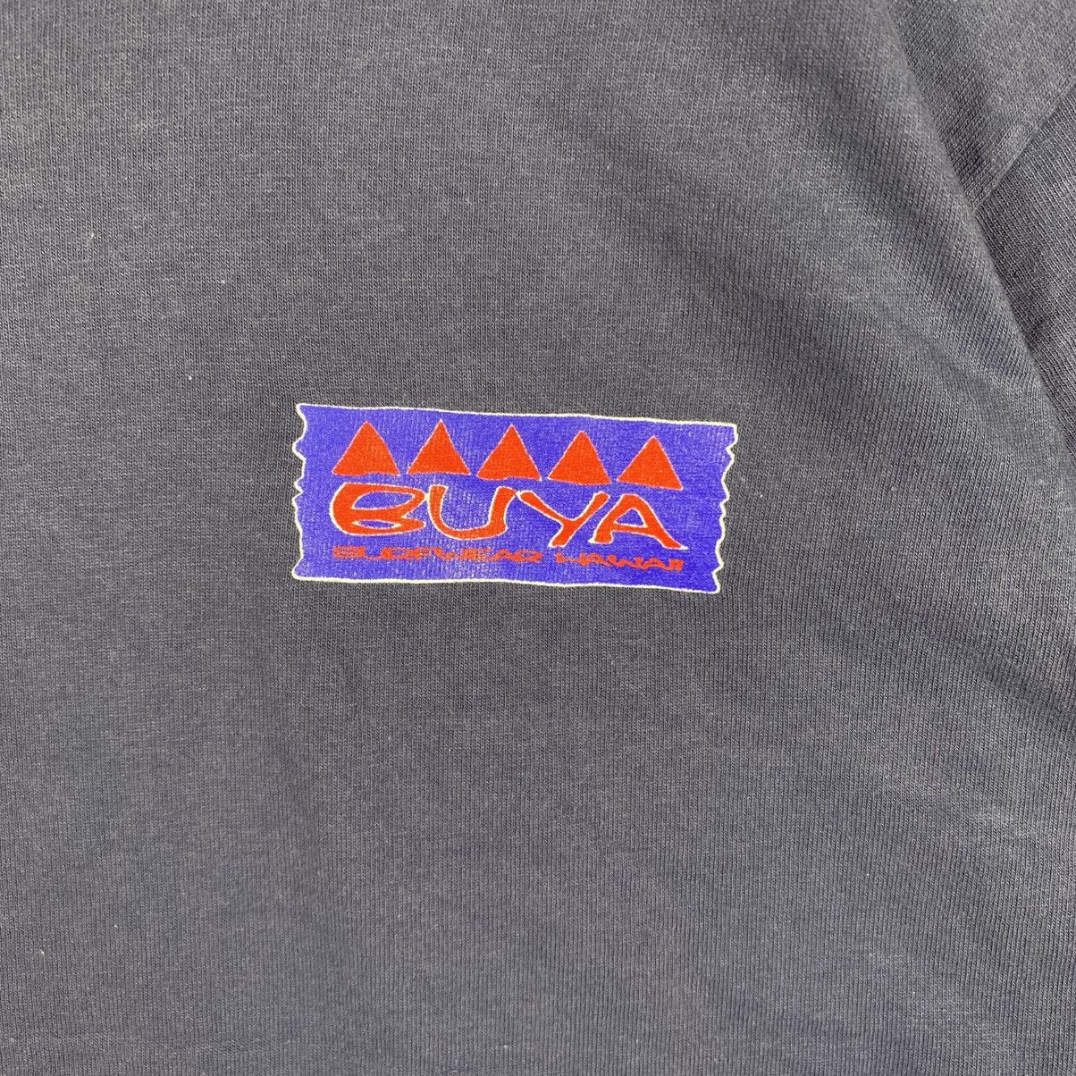 Vintage Vintage 90's BUYA SURFWEAR HAWAII Graphic Faded Tee Shirt Size US M / EU 48-50 / 2 - 4 Thumbnail
