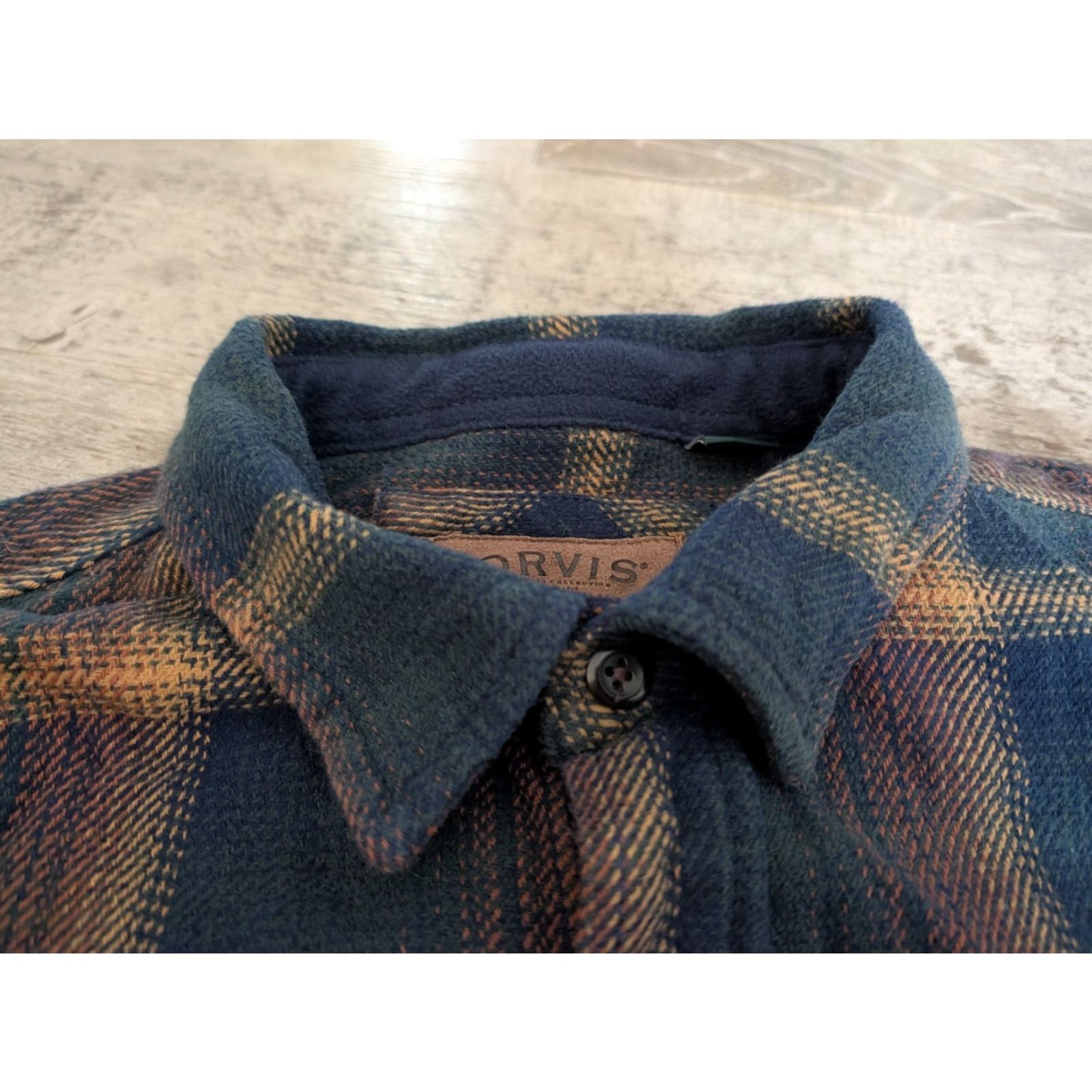 Orvis Orvis XL Mens Button-Up Long Sleeve Flannel Multicolor Plaid Shirt Heavyweight Casual Travel Size US XL / EU 56 / 4 - 6 Thumbnail