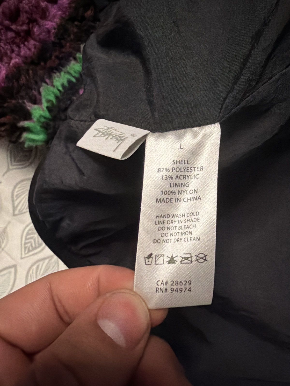 Stussy Stussy Striped Sherpa Vest grape Size US L / EU 52-54 / 3 - 3 Thumbnail