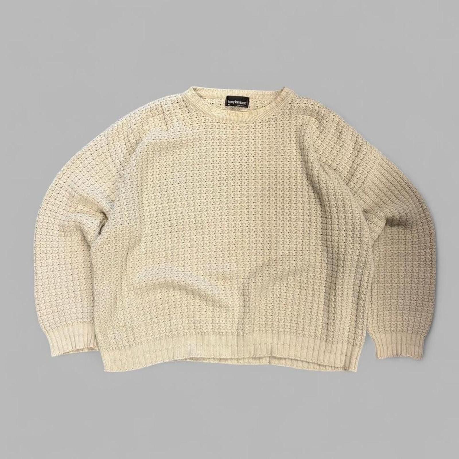 Vintage Vintage 90s Tony Lambert Waffle Knit Size US XL / EU 56 / 4 - 1 Thumbnail