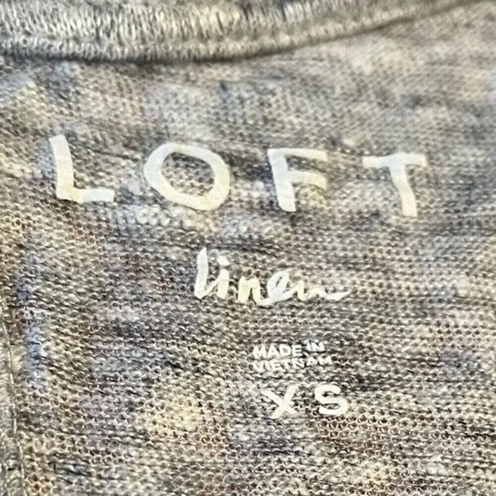 Loft Loft 100% linen tee shirt, size XS Size XS / US 0-2 / IT 36-38 - 2 Thumbnail