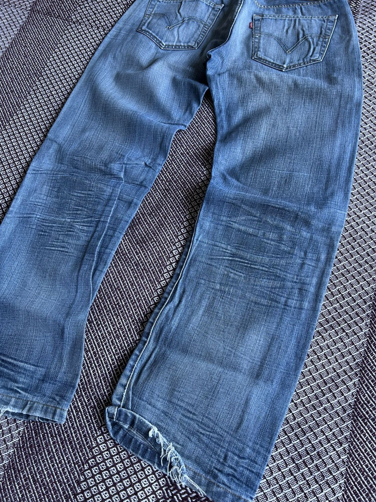 Levi's Vintage Levis 501 Washed Straight Leg Button Fly Jeans 33x32 Size US 33 - 4 Thumbnail