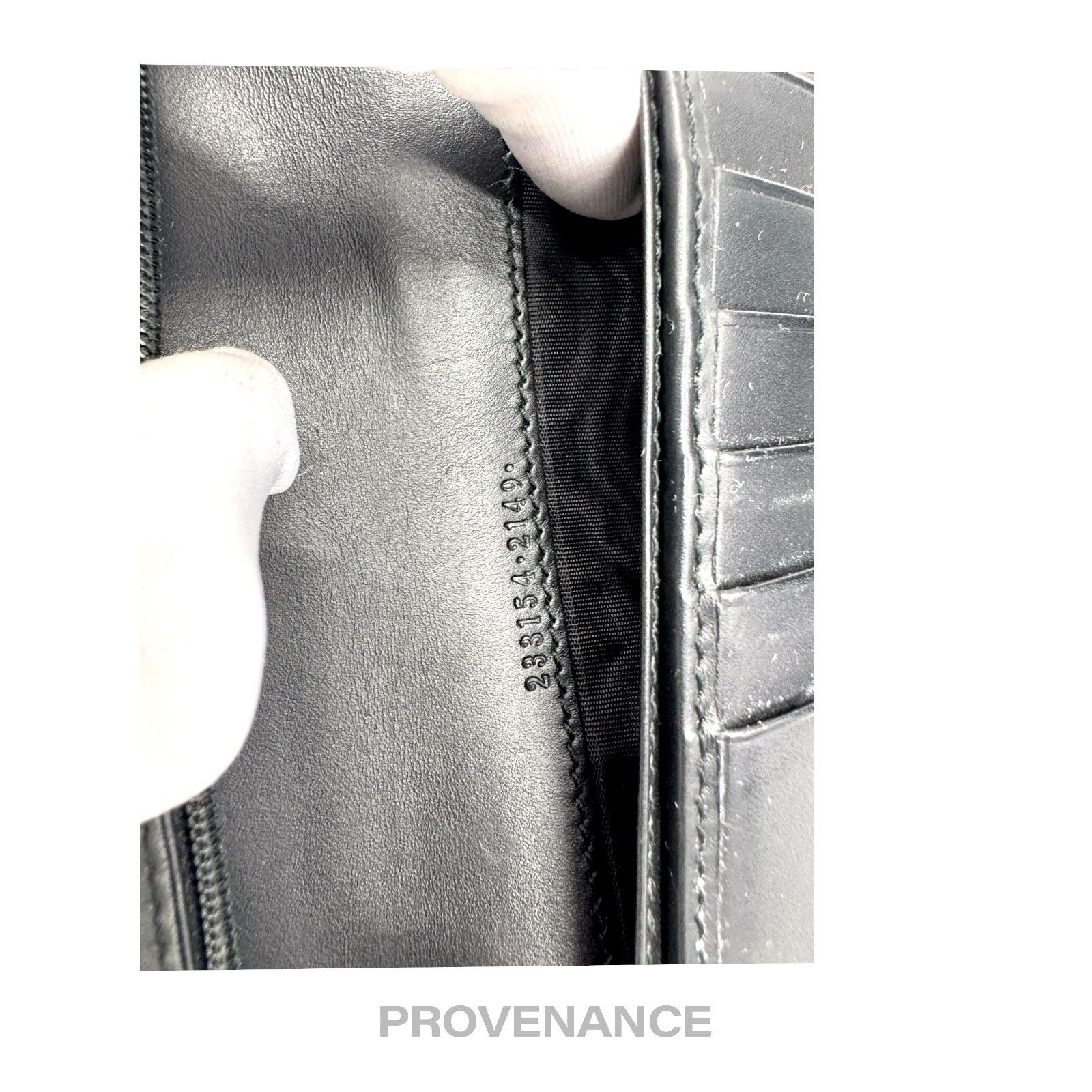 Gucci 🔴 Gucci Long Wallet - Black Guccissima Leather Size ONE SIZE - 8 Thumbnail