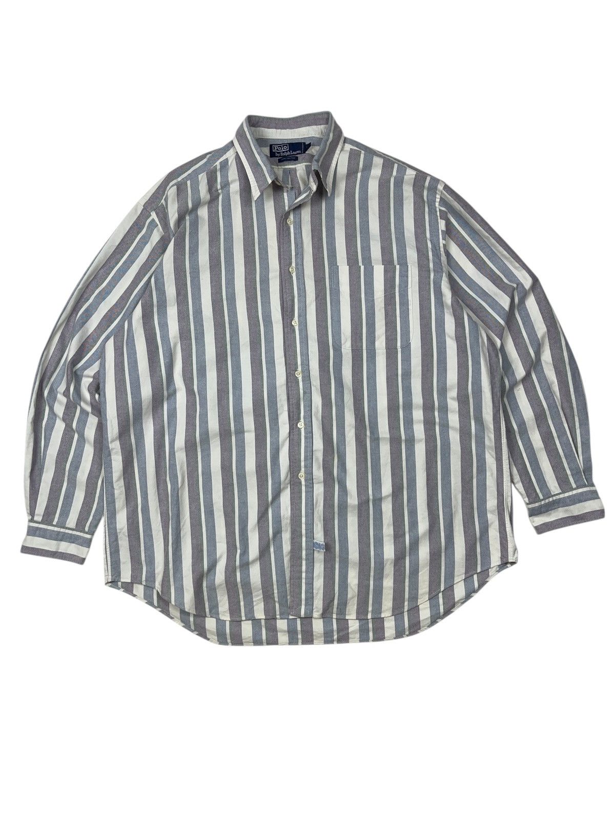 Polo Ralph Lauren Vintage 90s Polo Ralph Lauren Striped Button Up Shirt Size US XL / EU 56 / 4 - 2 Thumbnail