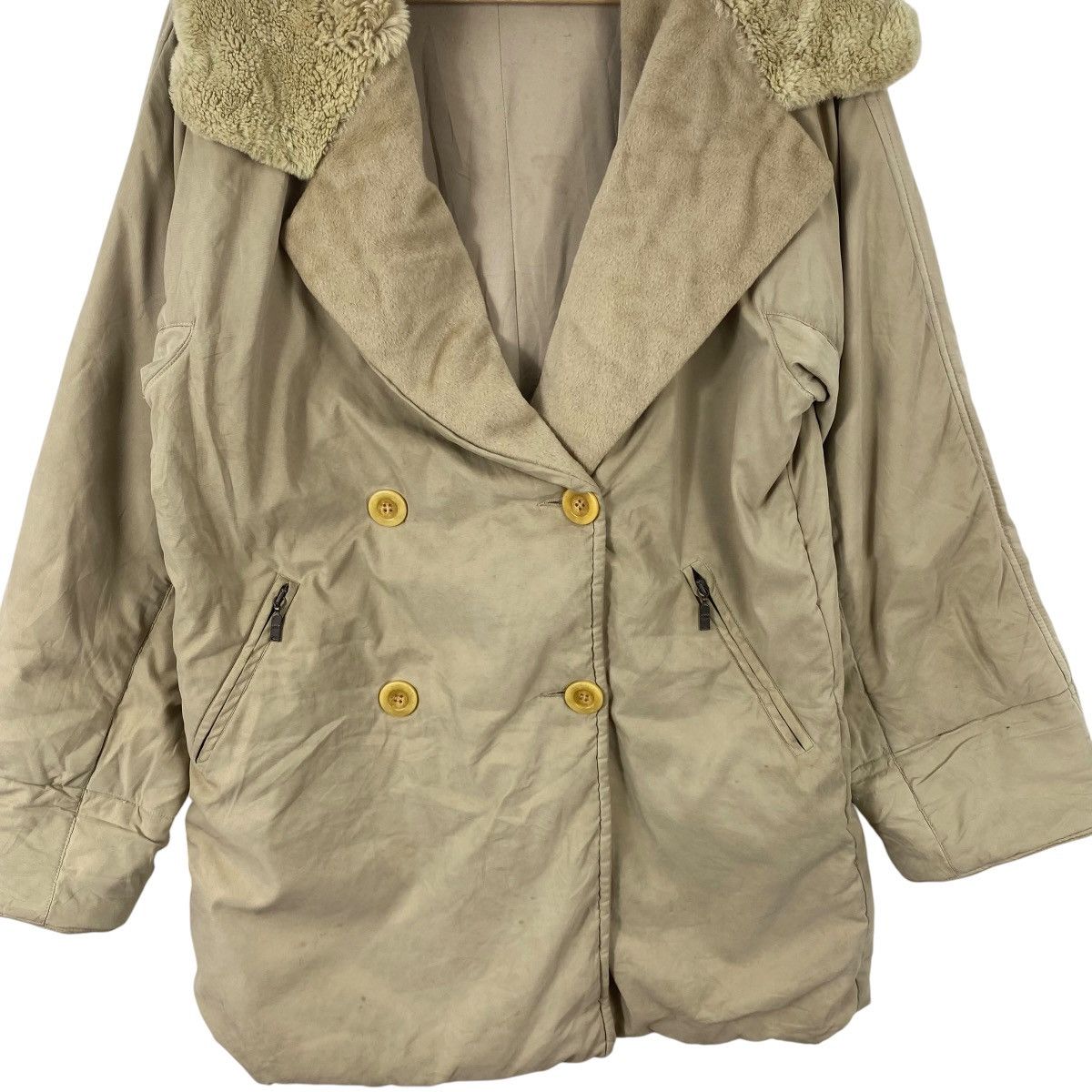 Max Mara Vintage MAXMARA Puffer Jacket Faux Fur Collar Double Size M / US 6-8 / IT 42-44 - 6 Thumbnail