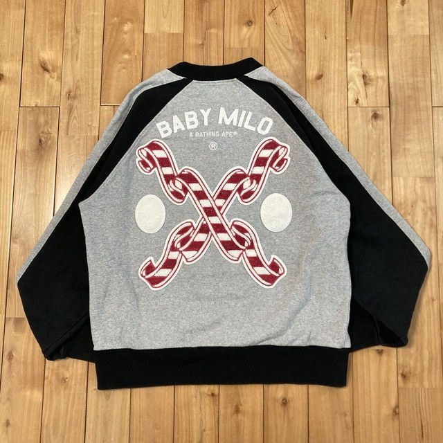 Bape BAPE MILO LOGO sweat varsity jacket a bathing ape NIGO Size US M / EU 48-50 / 2 - 3 Thumbnail