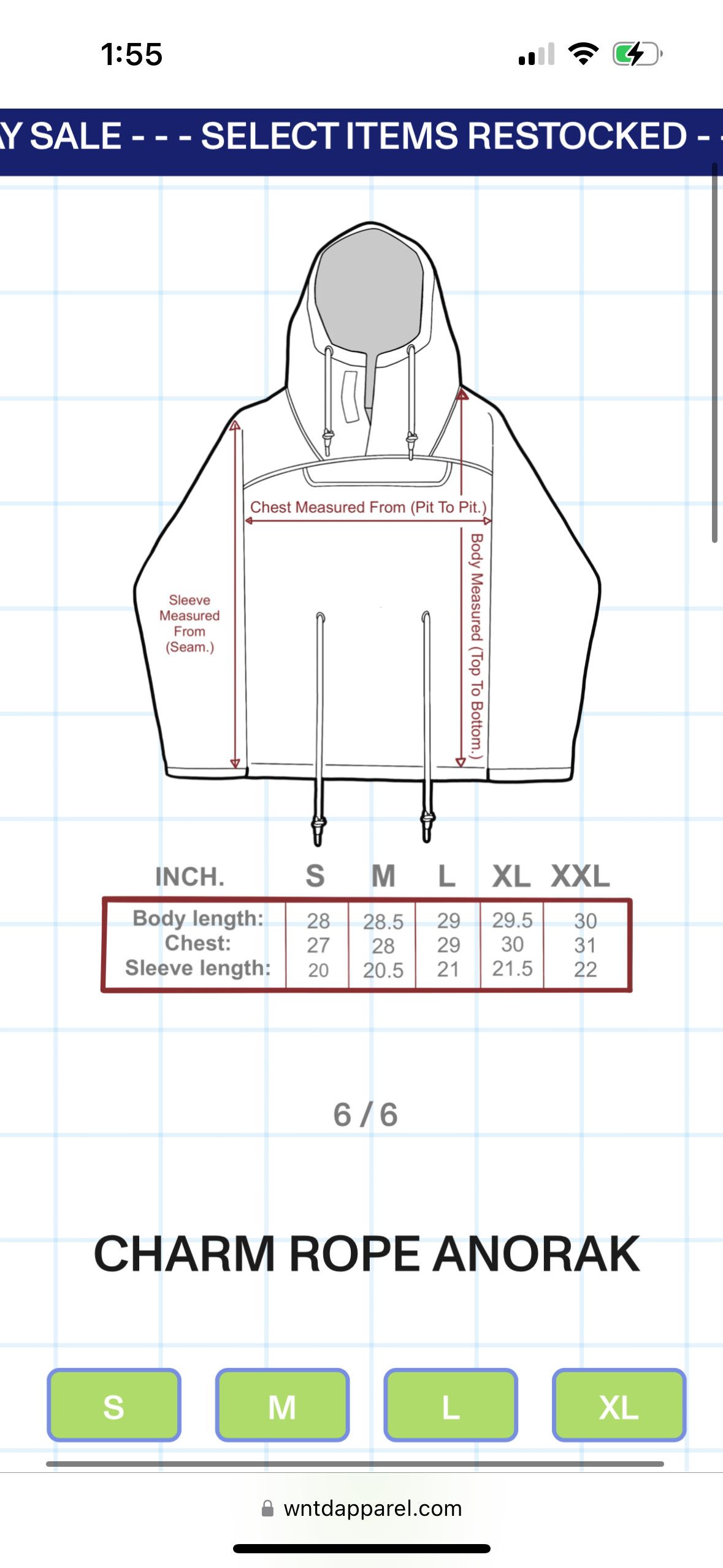 Other WNTD Apparel CHARM ROPE ANORAK Size US M / EU 48-50 / 2 - 3 Thumbnail
