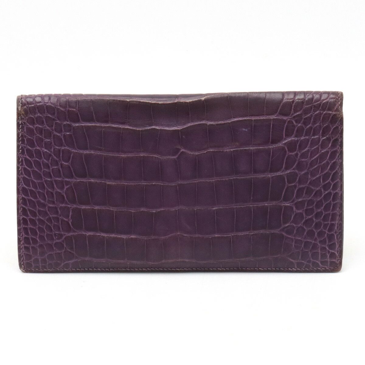 Hermes Hermes Hermes MC2 Fleming Alligator Long Wallet Leather Long Wallet Stamp M DUTY FREE for USA Size ONE SIZE - 1 Thumbnail
