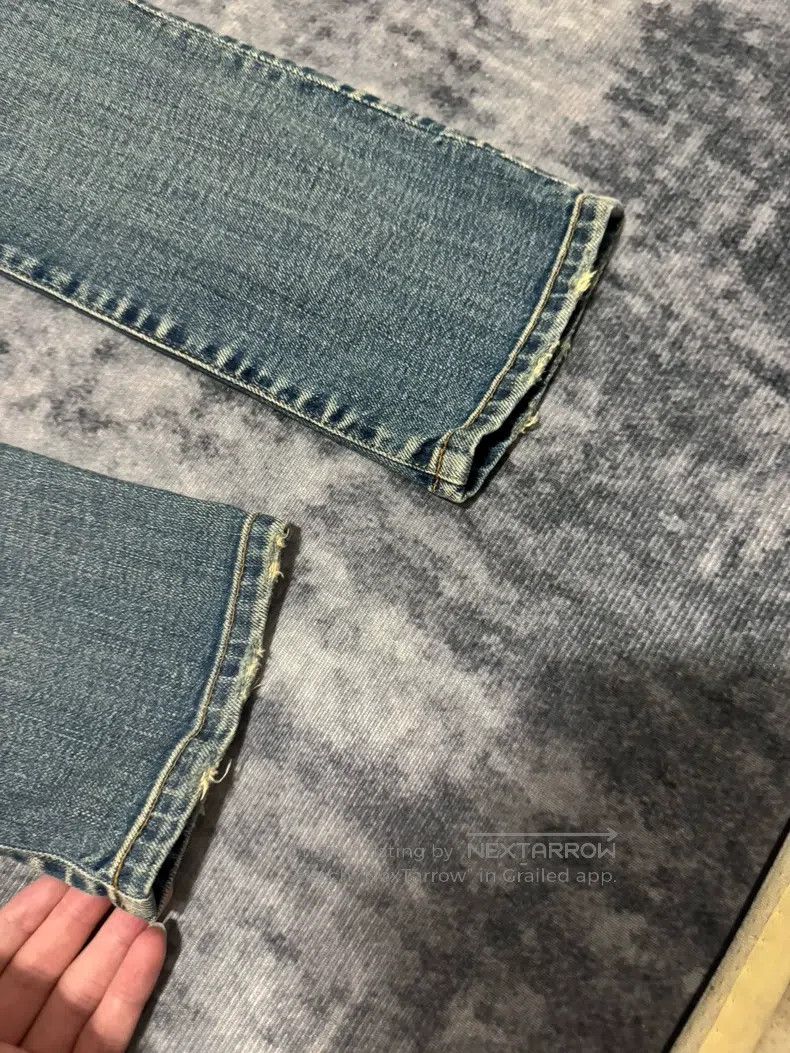 Saint Laurent Paris Saint Laurent Paris Light Blue Frayed Destroyed Slash Jean Size US 30 / EU 46 - 5 Thumbnail