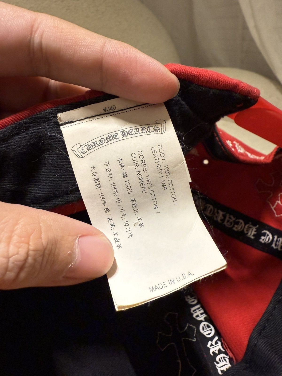 Chrome Hearts Chrome hearts patch cross red cap Size ONE SIZE - 7 Thumbnail