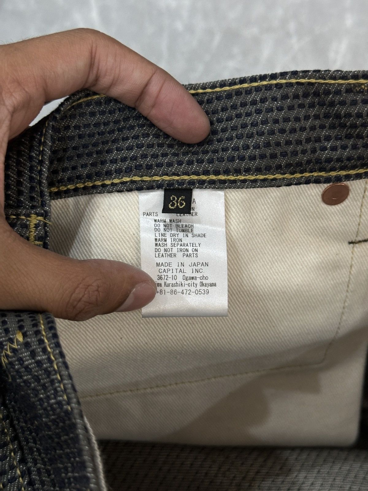 Kapital Kountry Kapital Century 5P Monkey cisco denim "Charcoal" size 36 Size US 36 / EU 52 - 5 Thumbnail