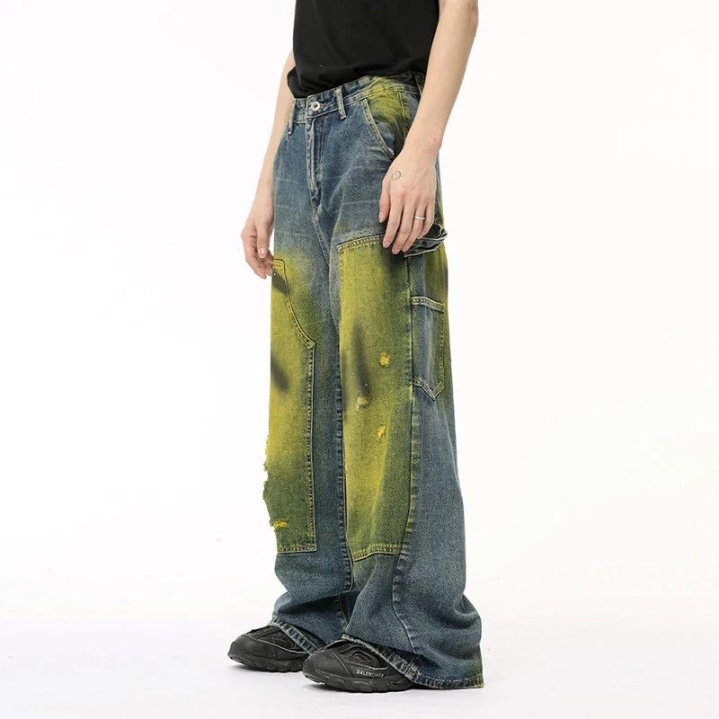 Japanese Brand × Vintage Hole Casual Jeans Pants Patchwork Size US 33 - 3 Thumbnail