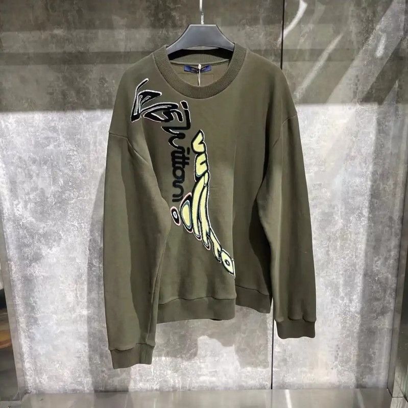 Louis Vuitton Louis Vuitton Gray Cotton Men's Sweatshirt XL Size 0089 Size US XL / EU 56 / 4 - 1 Thumbnail