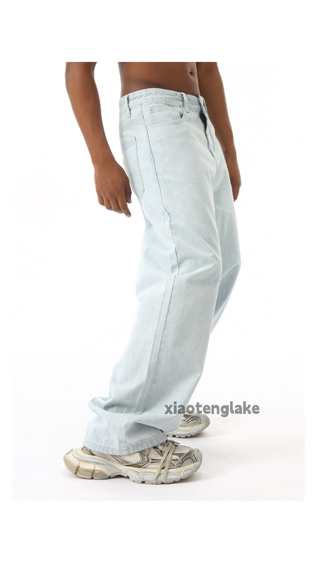 Jean × Vintage washed faded cleanfit yuppie loose baggy jeans Size US 32 / EU 48 - 4 Thumbnail