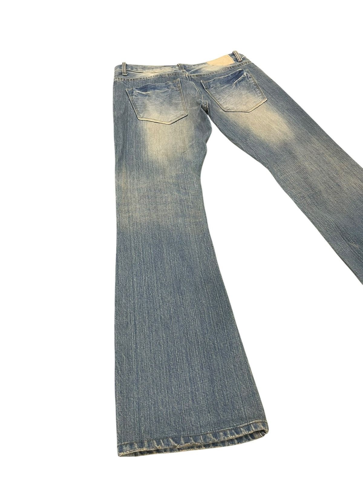 Japanese Brand Flare Jeans Izreel Faded Distress Boot Cut 2🟦5 Size US 31 - 11 Thumbnail