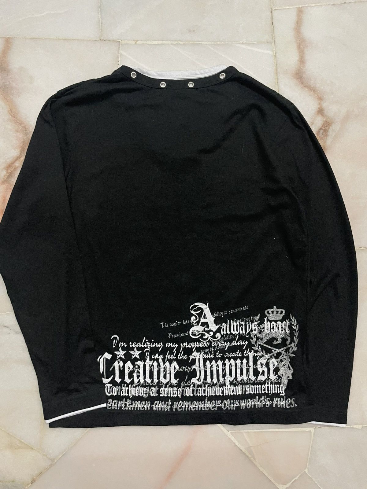 Seditionaries 💥 Black Label England Poem Gothic Punk VTshirt Double Layer Size US L / EU 52-54 / 3 - 10 Thumbnail