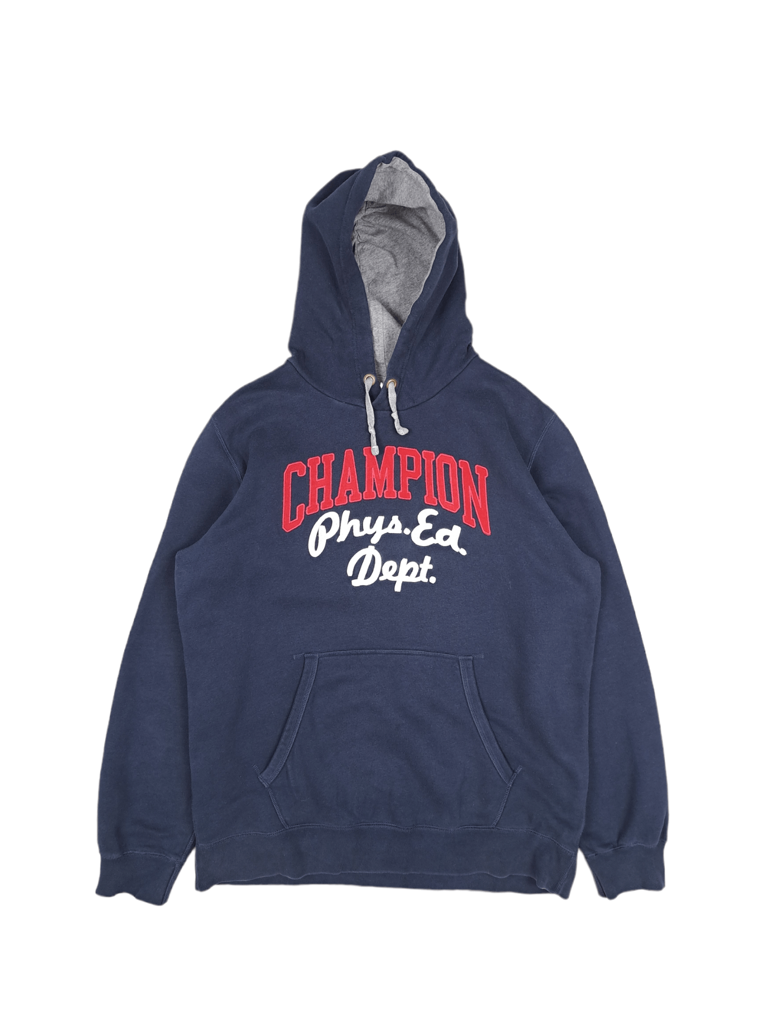 Champion × Vintage 💎 Vintage Champion XXL Big Spell out Logo Navy Hoodie Y2K Size US XXL / EU 58 / 5 - 1 Thumbnail