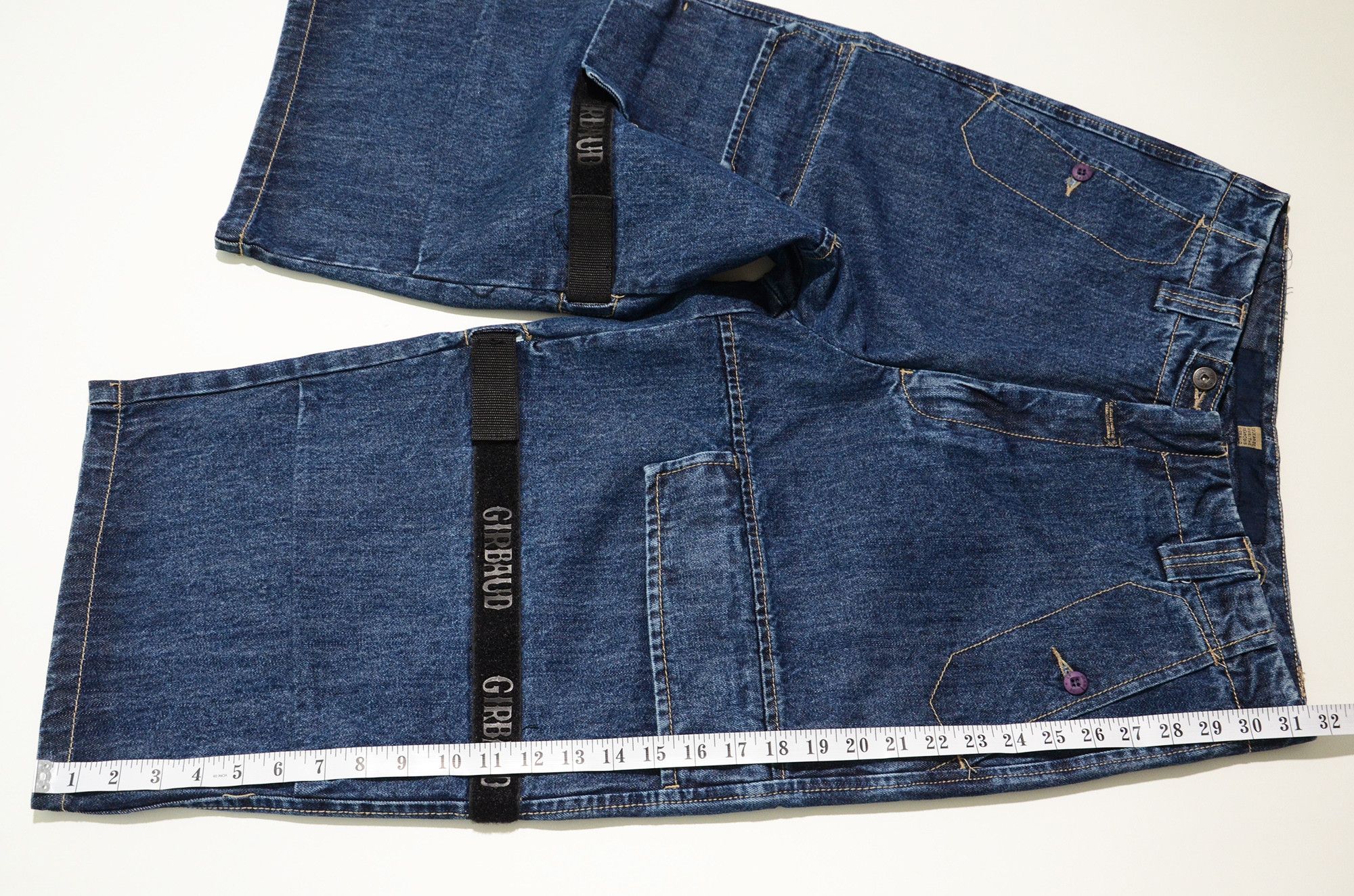 Marithe + Francois Girbaud M+FG Long Denim Shorts W34 Y2K Hip Hop 2006 Rare Craft Size US 34 / EU 50 - 15 Thumbnail