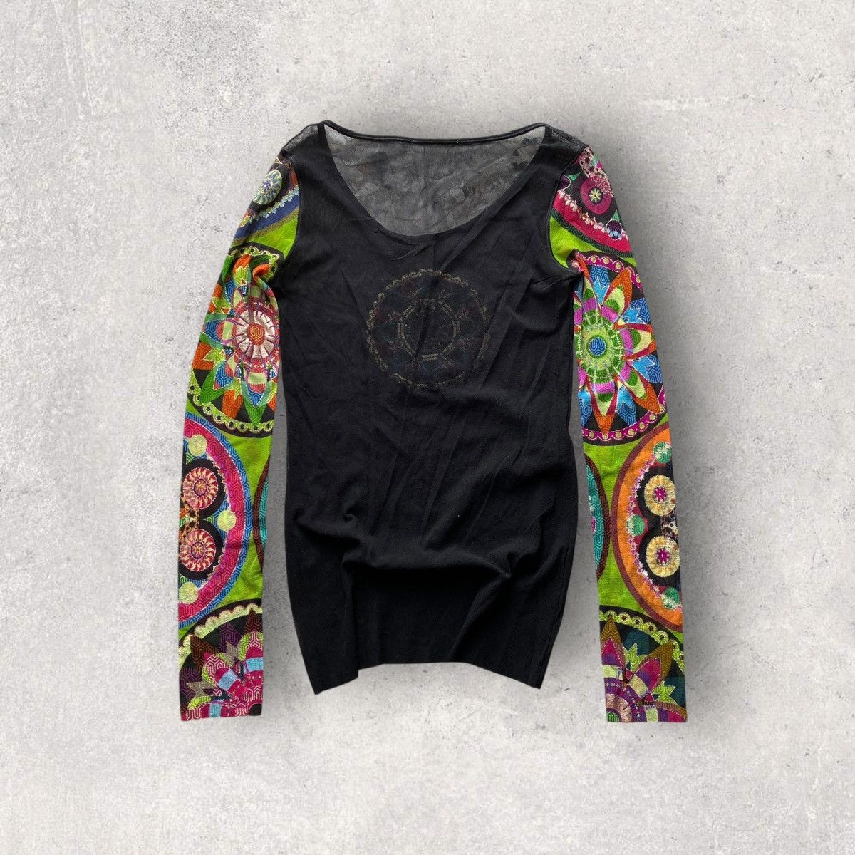 Hysteric Glamour 00s Jean Paul Gaultier Style Long Sleeve T Shirt Tee Y2K Size M / US 6-8 / IT 42-44 - 2 Thumbnail