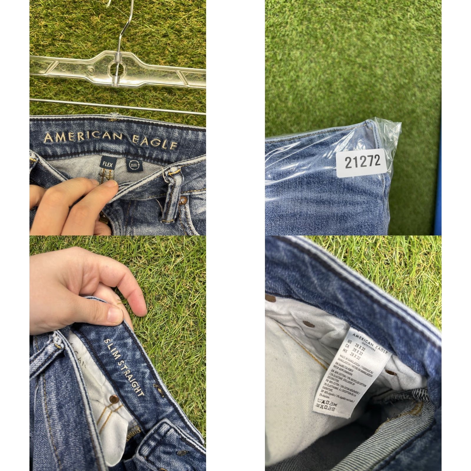 American Eagle Outfitters American Eagle Jeans Mens Airflex+ Slim Straight 28x32 Medium Wash Denim Casual Size US 28 / EU 44 - 8 Thumbnail