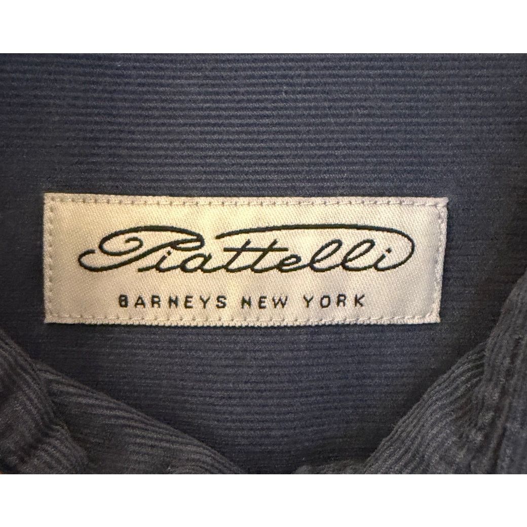 Bruno Piattelli Piattelli Barneys New York Blue Cotton Corduroy Button Down Size US L / EU 52-54 / 3 - 3 Thumbnail