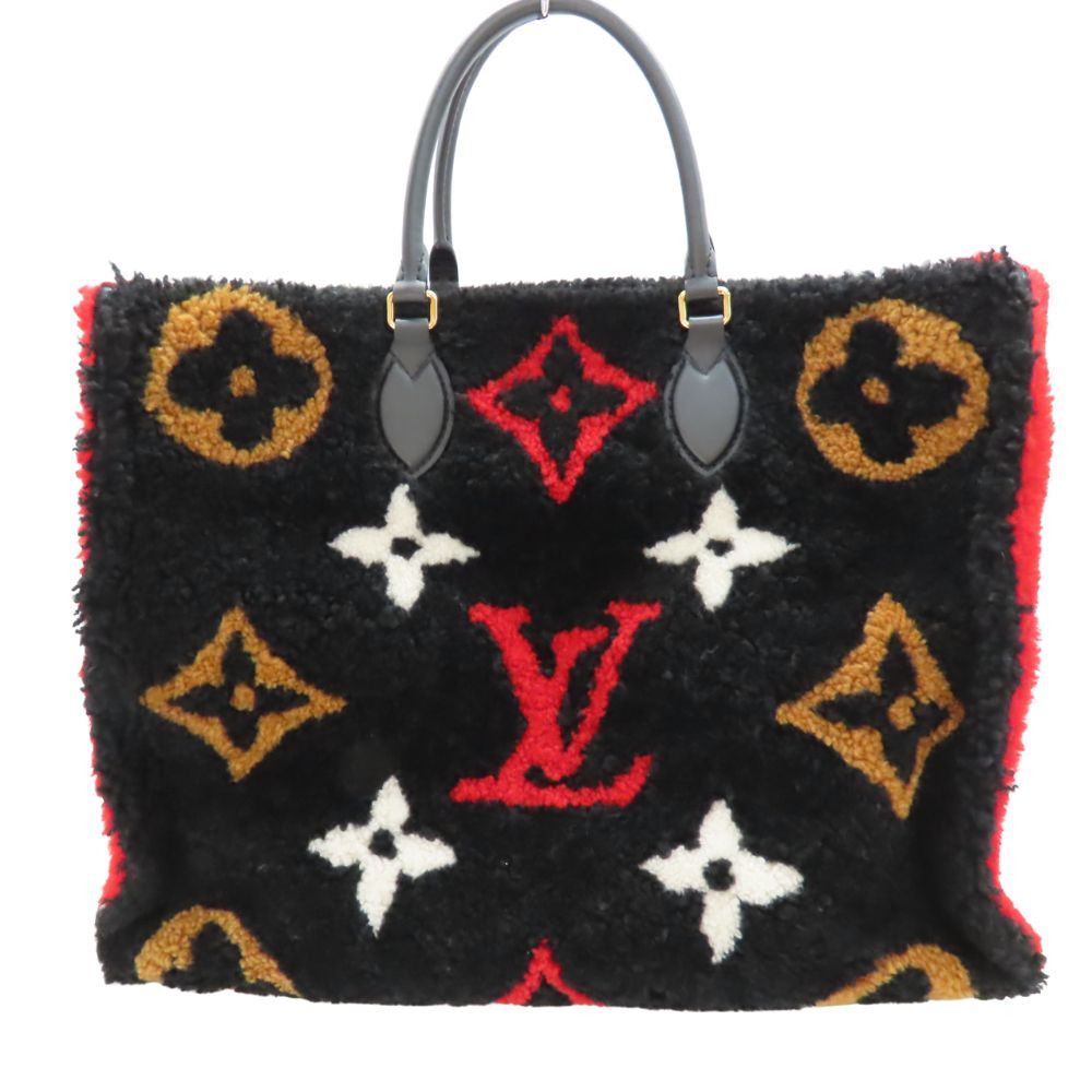 Louis Vuitton Louis Vuitton Onthego Gm Monogram Teddy 2Way Bag Limited Natural Material Tote Bag M55421 in Red, Women's