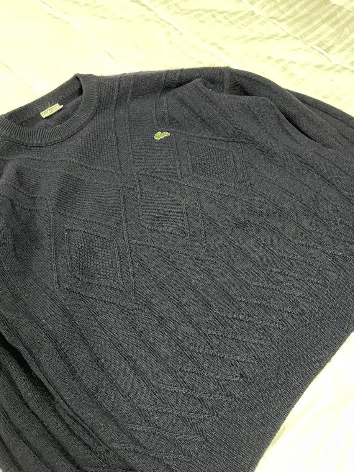 Lacoste Vintage Rare Archive Lacoste Patterned Knight Sweater Size US XL / EU 56 / 4 - 5 Thumbnail
