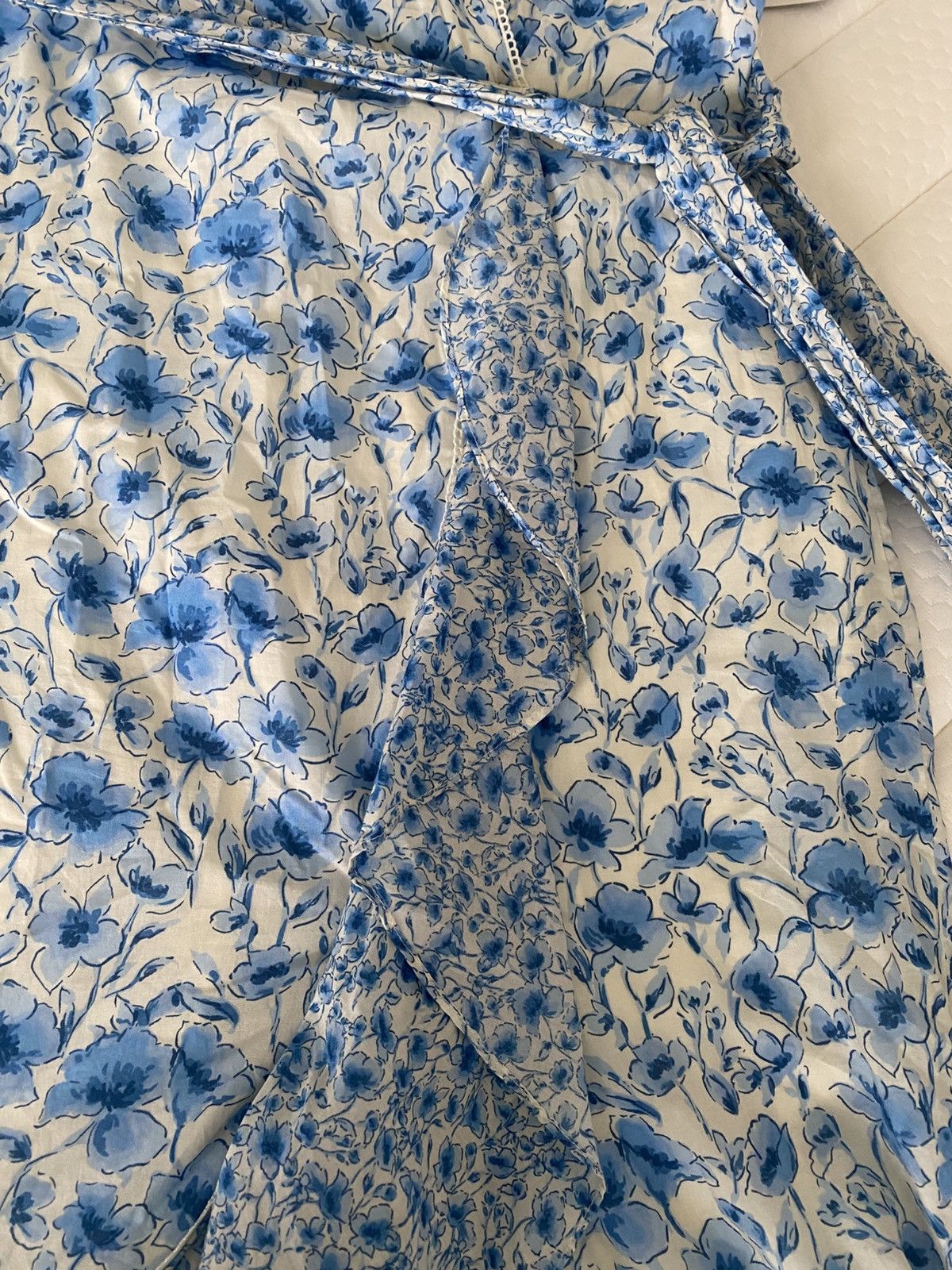 Other Maison Tara Sleeveless Mixed Bluebell Print Wrap Maxi Dress Size XL / US 12-14 / IT 48-50 - 14 Thumbnail