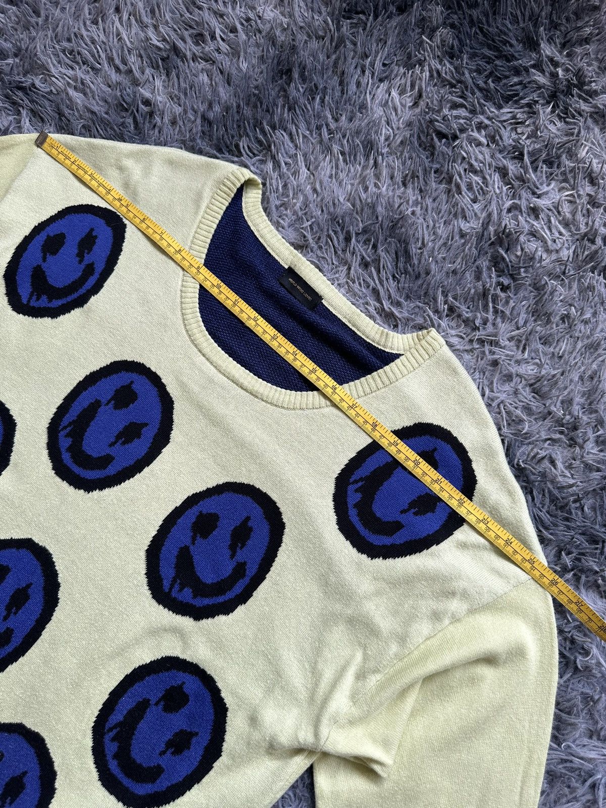 Hysteric Glamour 00's World Wide Love scary smiley knitted sweater Size US L / EU 52-54 / 3 - 11 Thumbnail