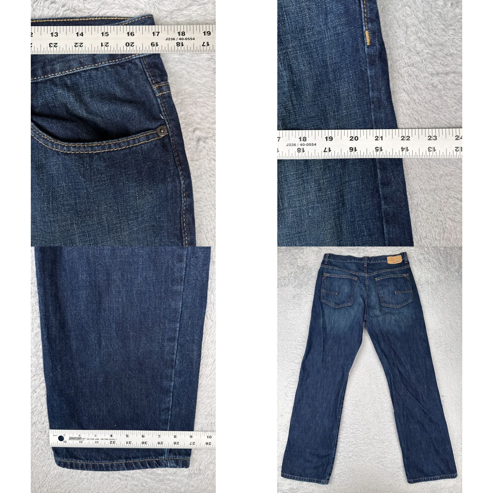 Calvin Klein Calvin Klein Jeans Men 34x33 Blue Denim Slim Straight Zip Fly Dark Cotton Blend Size US 34 / EU 50 - 9 Thumbnail