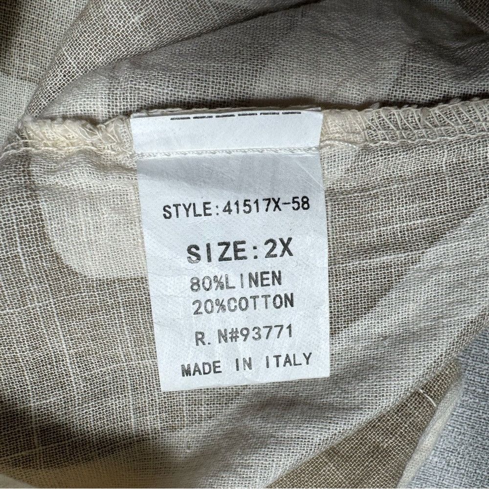 Other NWT New Cristina Vergani Made In Italy Linen Blend Dress Wi Size XL / US 12-14 / IT 48-50 - 8 Thumbnail