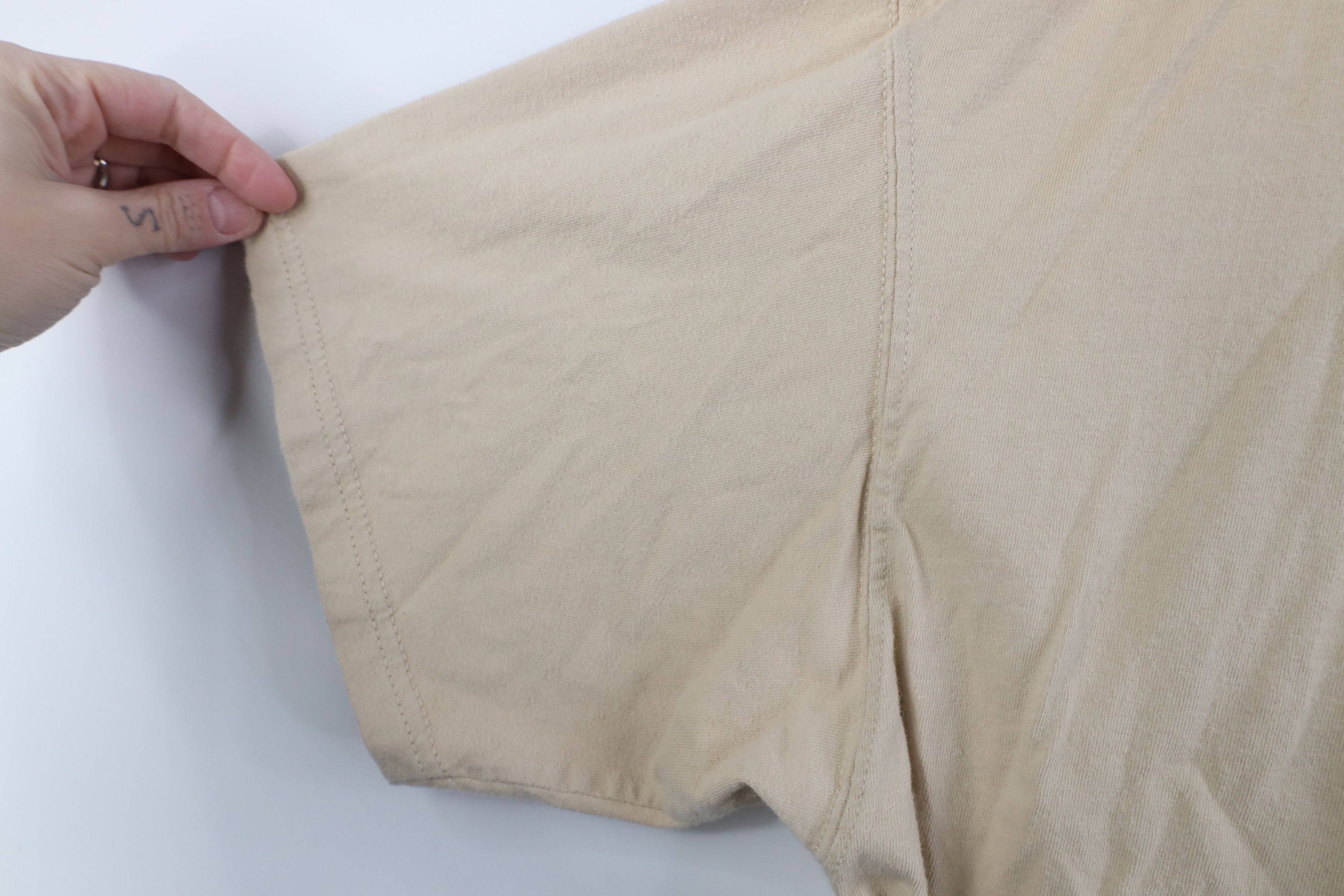 Russell Athletic Vintage 90s Y2K Russell Athletic Pocket T-Shirt Khaki Tan Size US XL / EU 56 / 4 - 10 Thumbnail