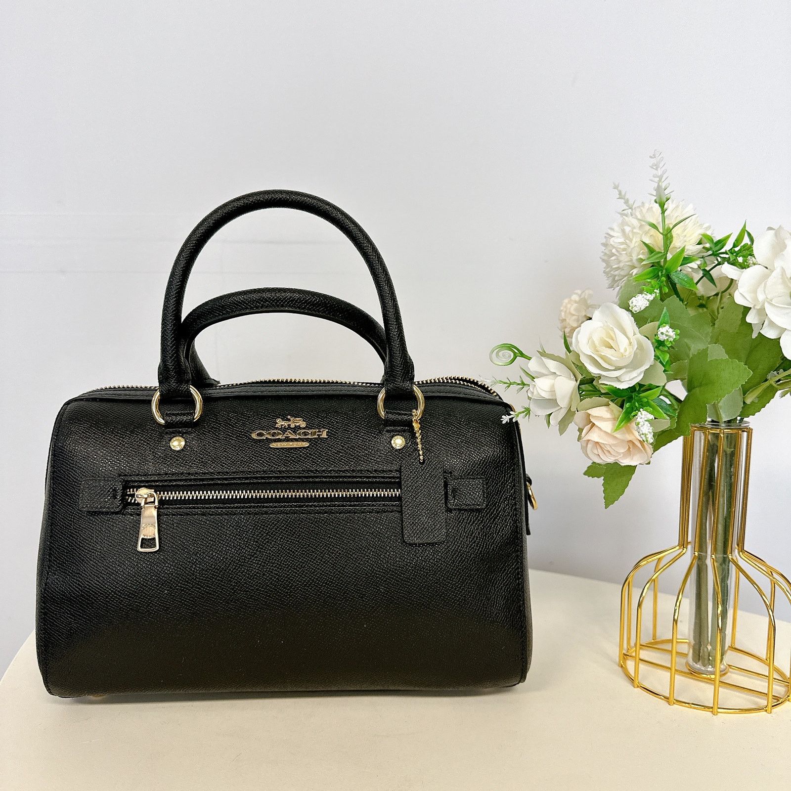 Coach Coach F79946 Rowan Satchel IN BLACK Size ONE SIZE - 2 Thumbnail